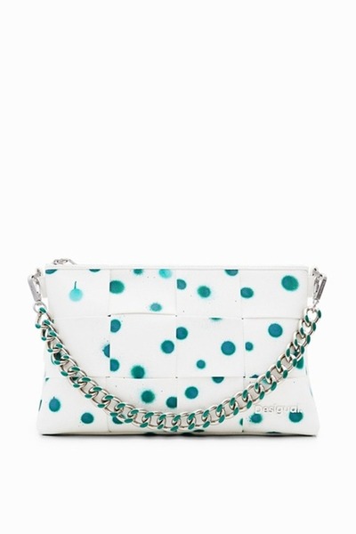 Desigual Geanta de mana, New Spaltter Dormund Maxi, piele ecologica, Alb