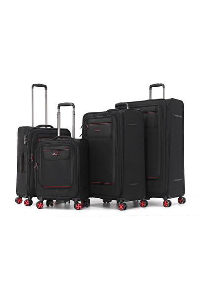 Travelite 4-Piece Softside Spinner Luggage Set - Durable Lightweight Travel S...
