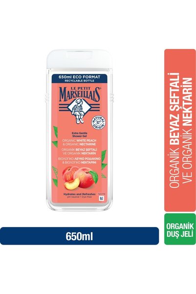 Le Petit Marseillais White Peach and Nectarine Shower Gel 650 ml