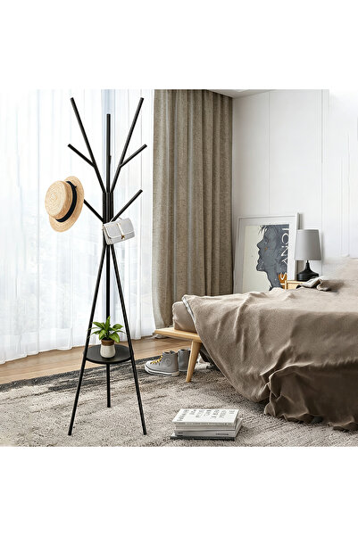 Vitakit Freestanding Tree Branch Coat Rack Stable Support with Storage Disc C...