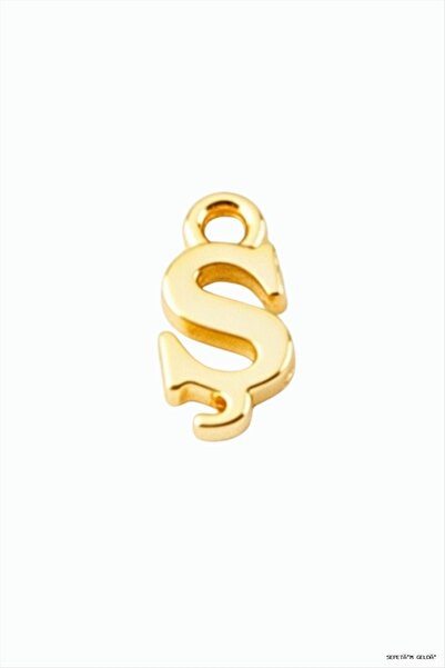 ZERO LAND Spt-Gld Yellow Colored Tassel Tip (130403) Letter S