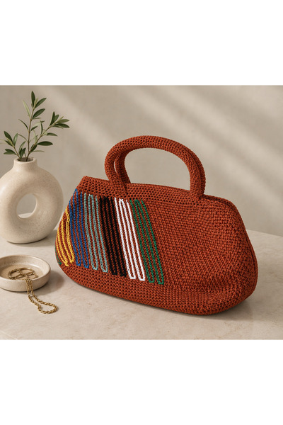 EFLİNS Bag Hand Knitted Macrame