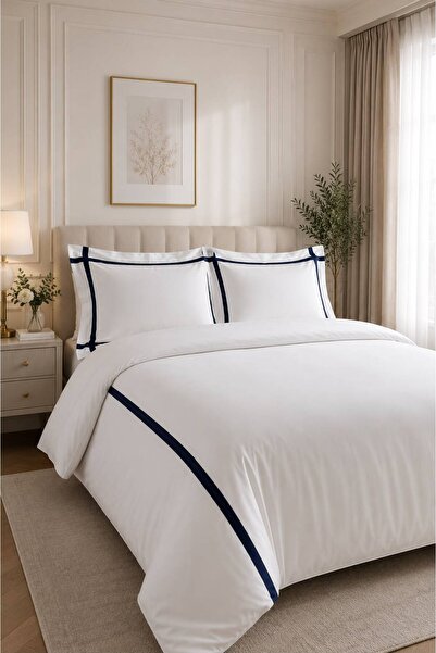 Uçkan home 100% Cotton Double Duvet Cover Set