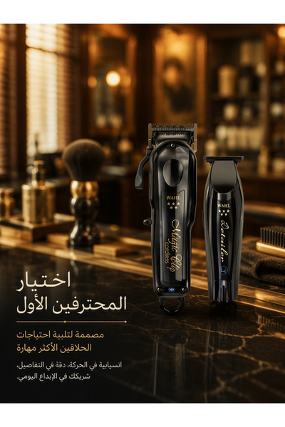Wahl 5 Star Cordless Barber Combo Magic Clip & Detailer Li - Black/Gold