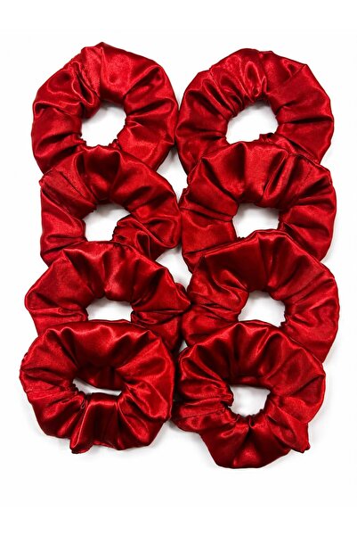 umut tekstil imalat Women's 8-Piece Satin Hair Elastic Hairpin Set