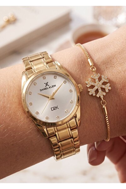 Daniel Klein Minimal Round Case Vintage Model Stone Dial Women's Metal Steel ...