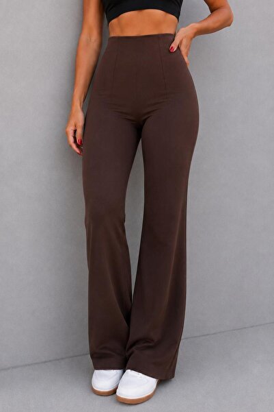 ModaMania Women's Lycra Crepe Trousers with Waist Clip