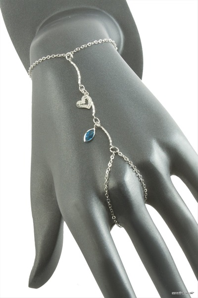 ZERO LAND Spt-Gld Heart Stone Shahmeran (125111) Silver Color
