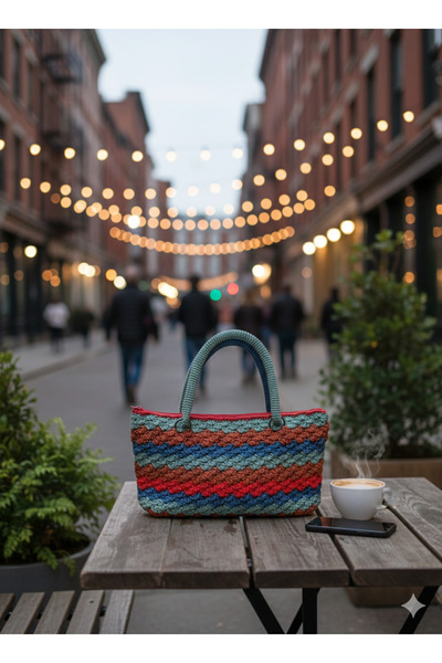 EFLİNS Bag Hand Knitted Macrame