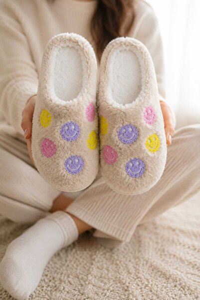 Slipcat Women'S, Colorful, Smiley Patterned, Non-Slip Sole, Soft, Plush House...