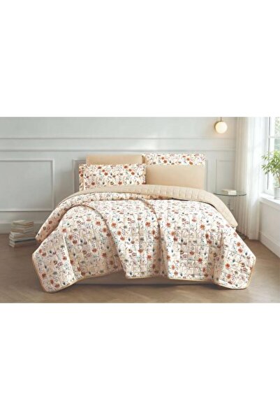 Alhabib bedding مفرش سمر لاند صيفي مضغوط مفرد ونص قطن 100% بيج مشجر يناسب سري...