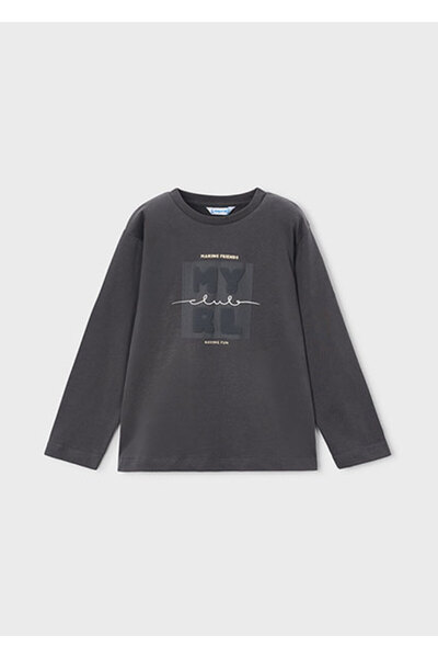 MAYORAL Boy's Long Sleeve Black T-Shirt 713