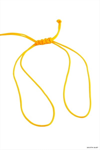 ZERO LAND Spt-Gld Macrame Rope Bracelet (232501) Mustard Yellow