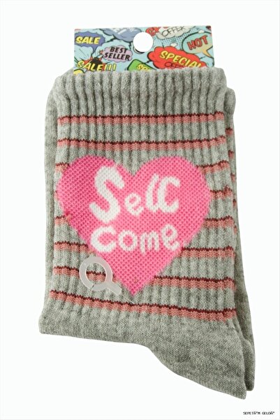 ZERO LAND Spt-Gld Heart College Socks (130057) 8X28 Gray