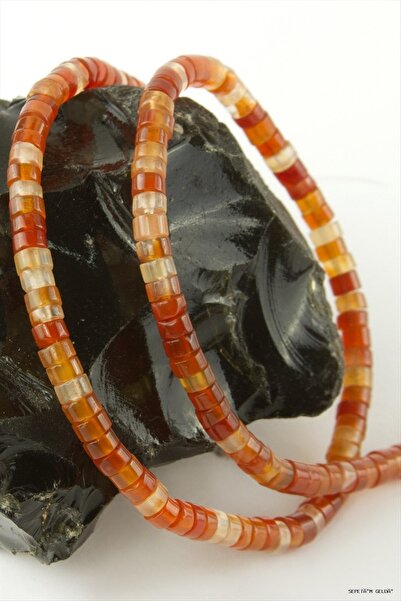 ZERO LAND Spt-Gld 4 mm Disc Agate (125956) Stone Brown