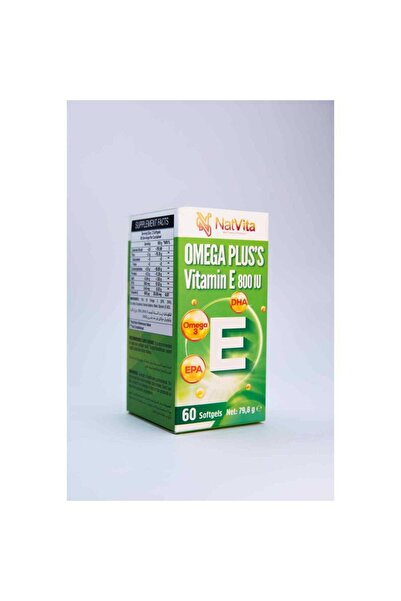 NatVita Omega 3 with Vitamin E for Heart and Immune Support - 60 Vegetable Ca...