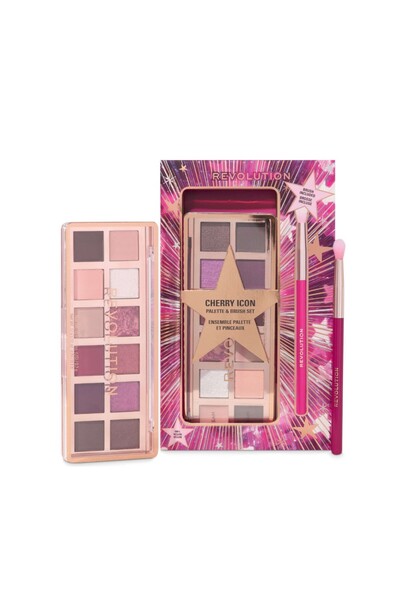 Relove by Revolution Cherry Icon Eyeshadow Palette and Brush Set