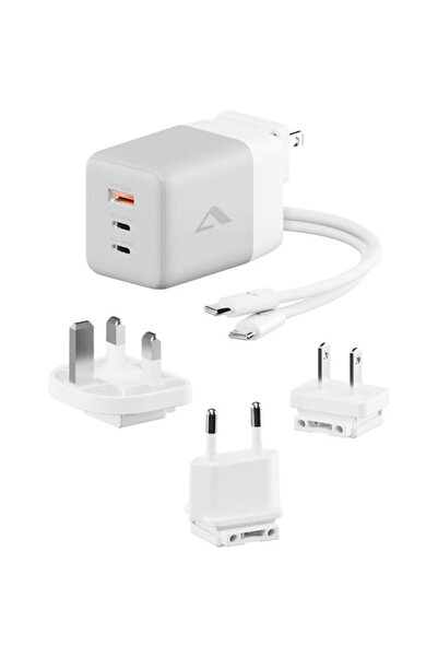 Alogic Φορτιστής GaN με θύρα USB-A και 2 θύρες USB-C και καλώδιο USB-C σε USB...