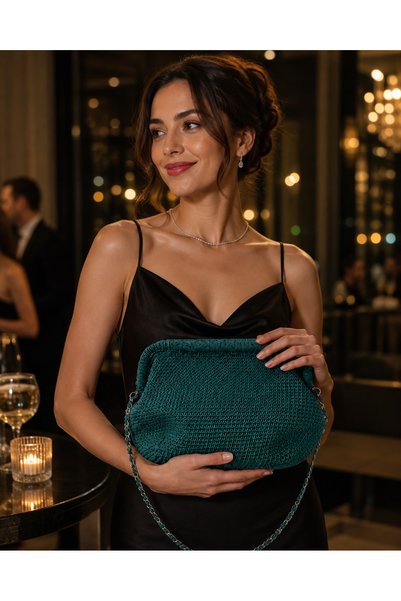 EFLİNS Bag Hand Knitted Macrame