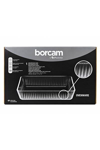Paşabahçe 59964 BORCAM PREMİUM ÇİZGİLİ DİKDİKDÖRTGEN TEPSİ