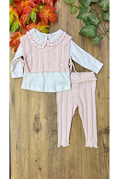 CemBebe Girl baby 3-piece seasonal jersey set