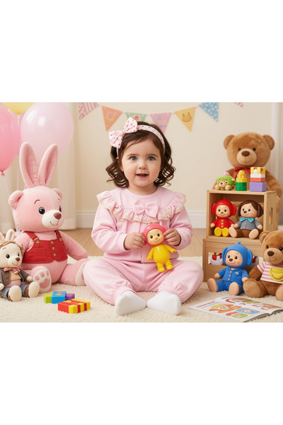 NONO KIZ BEBEK TULUM 3-9 AY 2625 DANTEL FİYONK KIZ TULUM %100 PAMUK