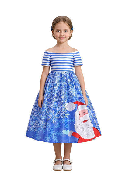 ddaniela D'Daniela - Girls Christmas Santa Claus Printed Party Dress - Red & ...