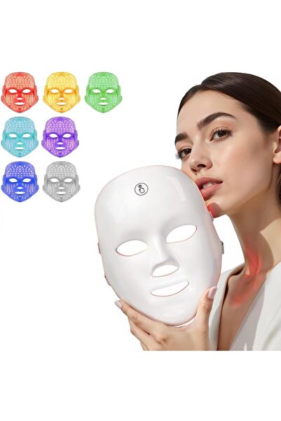 NEONI LED Face Mask Light Therapy, 7 Colors LED Facial Mask, Portable Recharg...