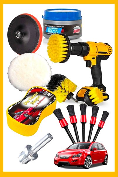 MOONPRO İlaçlama Pompaso Detaylı Temizleme Fırçası Çizik Onarıcı Ped Çizik Onarıcı İlaç Jel Set..