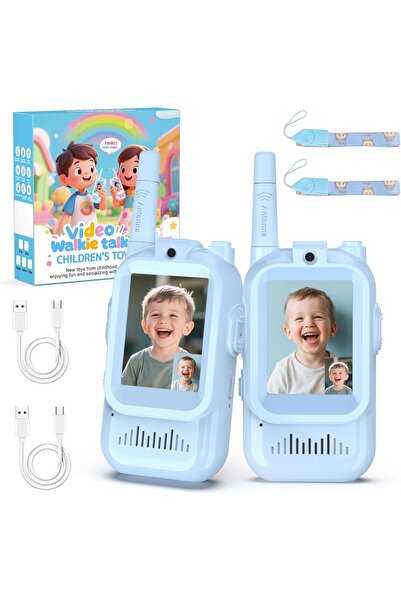 XINLONGDIANZI Set 2 Walkie Talkie WiFi pentru Copii, Apeluri Video, cu Ecran ...