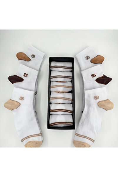 STOCALZE Men's Cotton Bootie Socks. Set of 6 Anti-Sweat Socks in Box