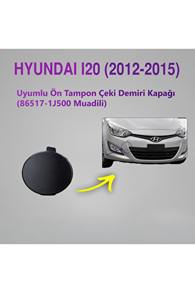 AutoPit 3D HYUNDAI I20 (2012-2015) Uyumlu Ön Tampon Çeki Demiri Kapağı