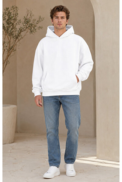 PENTHİLUS Unisex Oversize 3 İplik Kapüşonlu Sweatshirt – Kalın Kumaş Kanguru ...