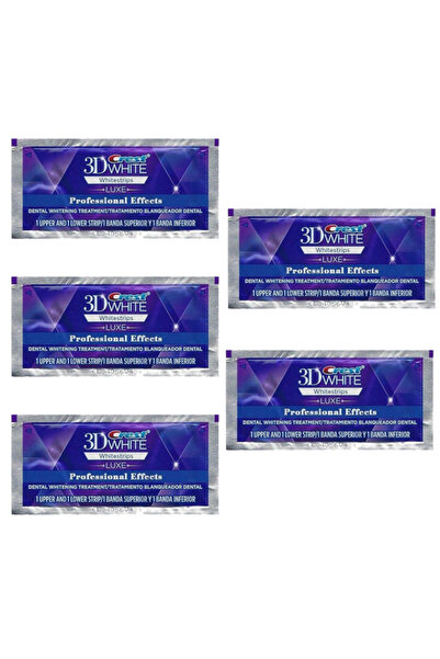 Crest 3D White Whitestrips Efecte Profesionale, Tratament de 5 Zile, 5 Benzi