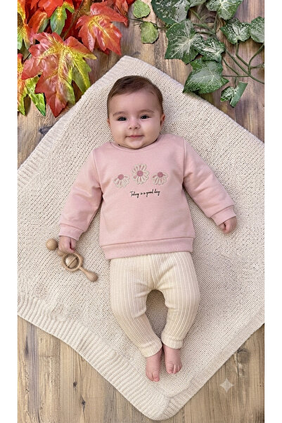 CemBebe Baby girl long sleeve seasonal floral embroidered two-piece set