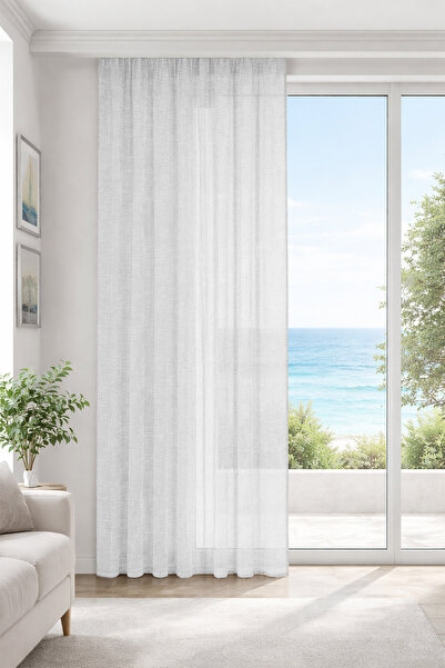 Premier Home Κουρτίνα από τούλι Tina Ecru Ειδικού Μεγέθους 280X260 Χωρίς Πιέτες