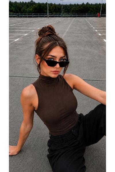 MODiSCHO Women's Stand Collar Sleeveless Slim Fit Ultra Soft Flexible Lycra C...