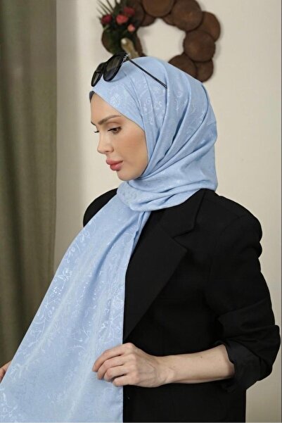 İSTDONATELLA Flowered Pattern Thin Medina Silk Jacquard Shawl