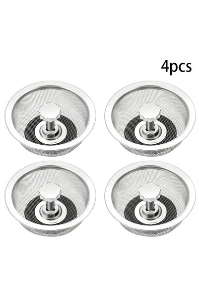 Choice1 4pc 2Set Kitchen Sink Strainer With Handle & Stopper Replacement Drai...