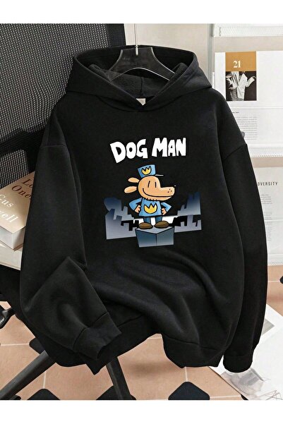 SVART WEAR Children's Dog Man Printed Hoodie Hooded Sweatshirt Combed Cotton ...