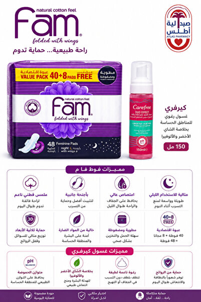 FAM Fam 48 Pcs Wings & Carefree Intimate Wash Offer - Wings & Carefree Intima...