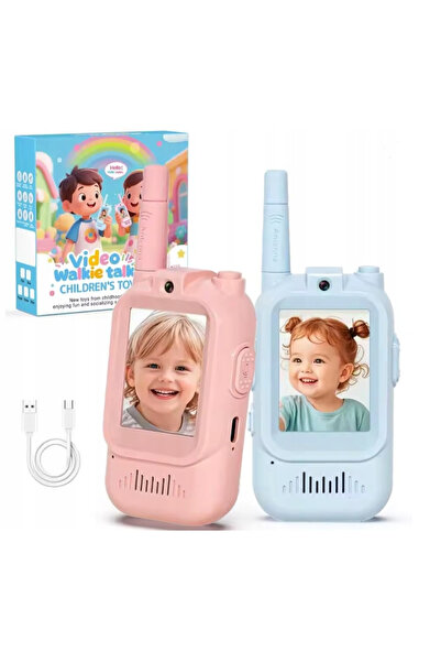 XINLONGDIANZI Set 2 Walkie Talkie WiFi pentru Copii, Apeluri Video, cu Ecran ...