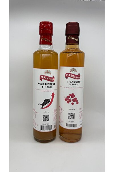 GÜÇ VE ŞİFA 2' Lİ SİRKE SETİ ( PWR GİNSENG - GİLABURU SİRKESİ KOMBİNİ ) ( 2 X 500 ML)