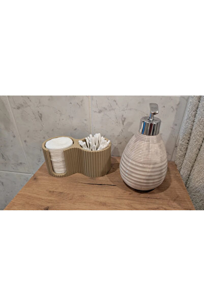 DU&ER Cotton and Ear Swab Organizer Pad and Swab Holder Bathroom Organizer