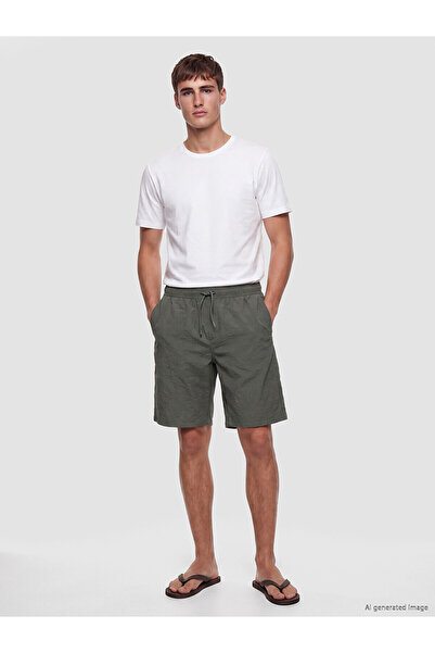 LC Waikiki Lcw Swimwear Khaki Knee Length Men's Swim Shorts