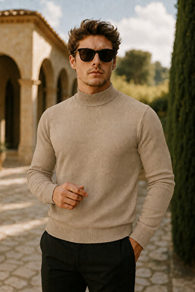 comstar Ανδρικό πουλόβερ Basic Premium Comfort Long Cream