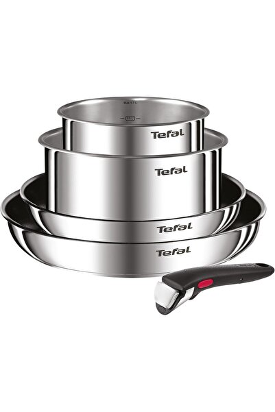 TEFAL Ingenio Emotion L897S5 5-Piece Pot and Pan Set Removable Handle, Stacka...