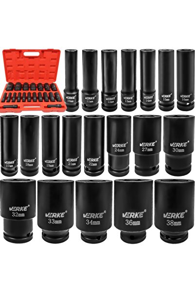 VERKE BLOWN NUTS Set de chei tubulare lungi 1/2 " BLOWN NUTS Chei tubulare 10-38