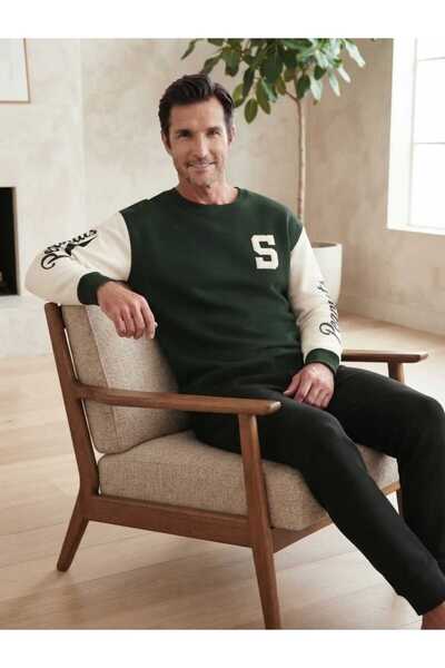 DİAMOND OUTLET Men's Snoopy Detailed College Sweatshirt - Street Fashion Styl...