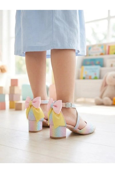Surpie Shoes Çocuk Kısa Topuklu Ayakkabı, Kız Çocuk Abiye Ayakkabı, Surpie Çocuk Ayakkabı